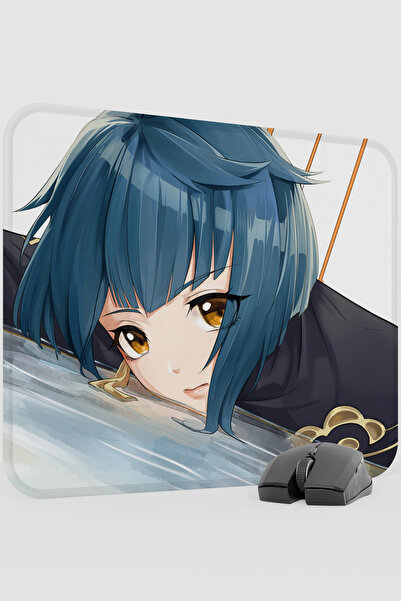 mousepad bastir Xingqiu Genshin Impact Anime Player V1 - 48X40 XL لوحة ماوس ل...