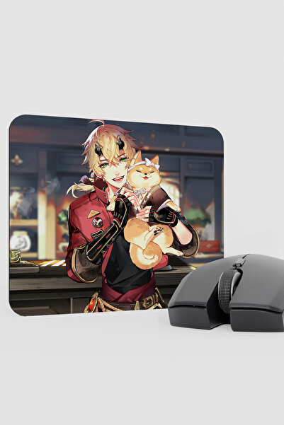 mousepad bastir Thoma Genshin Impact Anime Player V1 - 22X18 Gaming Mouse Pad...