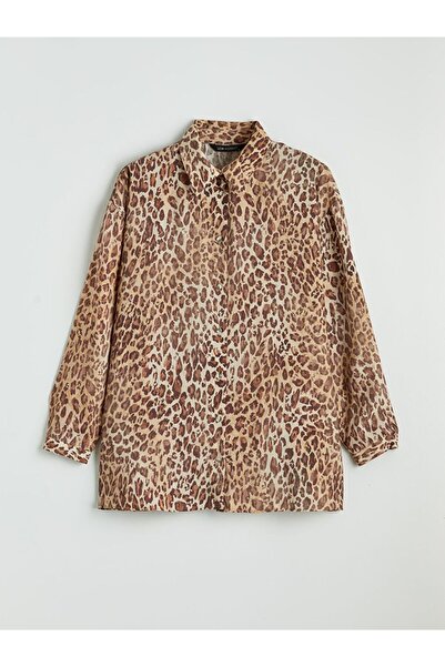 LC Waikiki Leopard Print Women's Shirt Tunic