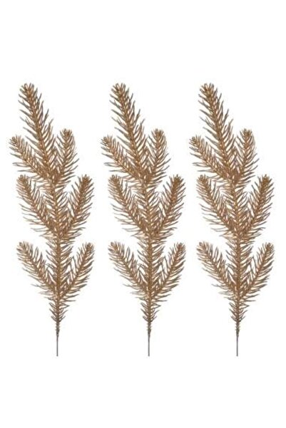 Decoratiuni Dulci Crenguta Craciun brad artificial auriu 3buc / set