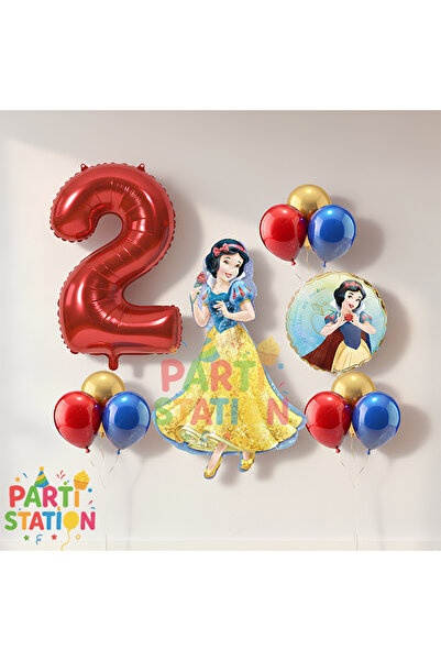 Parti Station Pamuk Prenses 2 Yaş Doğum Günü Balon Seti - 11 Parça Konsept Fo...