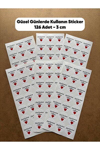 hdsticker Güzel Günlerde Kullanın Sticker 126 Adet 3 Cm Kargo Ambalaj Etiketi...