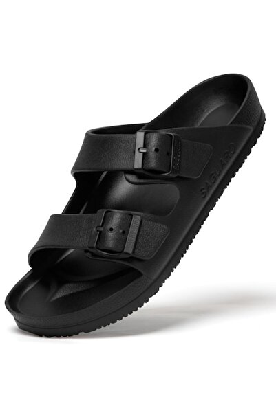 SAGUARO Pool Slippers for Men and Women, EVA, Black, 44