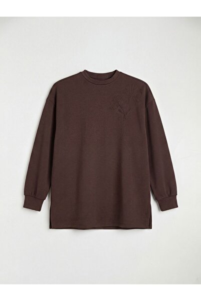 LC Waikiki Жіноча толстовка-туніка з вишивкою на комірі