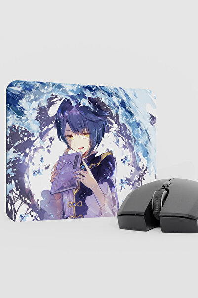 mousepad bastir Xingqiu Genshin Impact Anime Player V5 - 22X18 لوحة ماوس للألعاب