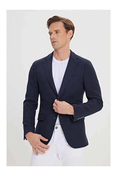 LC Waikiki Men's Navy Blue 360 Degree All Direction Stretch Slim Fit Slim Fit...