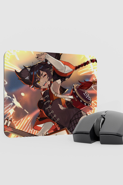 mousepad bastir Xinyan Genshin Impact Anime Player V4 - 22X18 لوحة ماوس للألعاب
