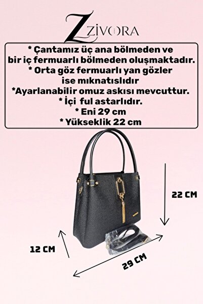 ZİVORA Textured Women's Black Stylish Hand and Shoulder Bag