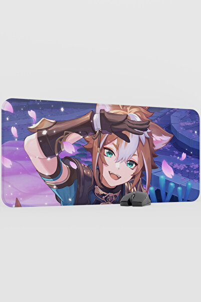mousepad bastir Gorou Genshin Impact Anime Player V4 - 90X40 XXL Gaming Mouse...