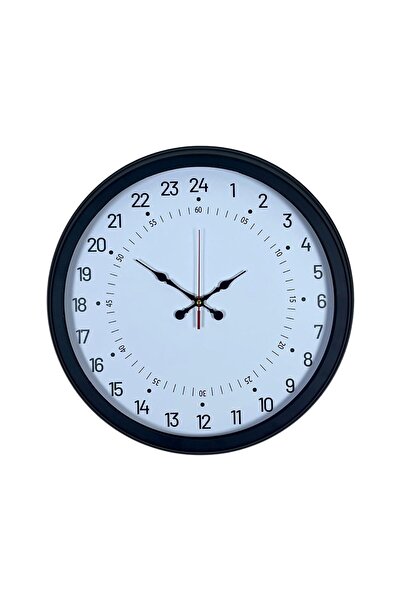 ForWhat Ceas de perete cu afișaj 24 de ore, din metal negru, de 40 cm, pentru...