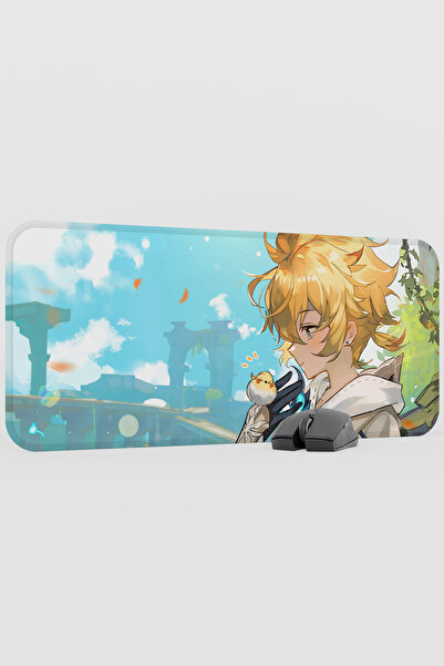 mousepad bastir لوحة ماوس للألعاب من ميكا جينشين إمباكت أنيمي جيبر V2 - 70x30 XL