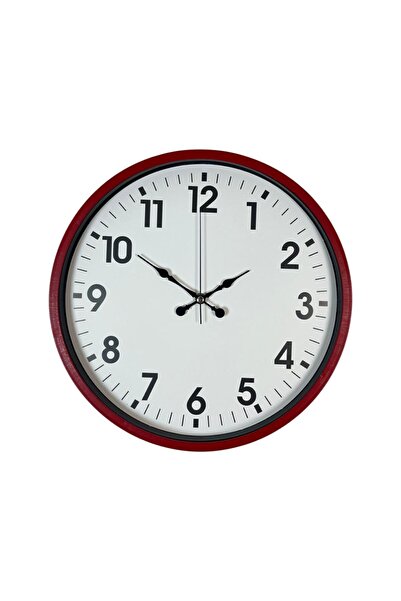 ForWhat Ceas de perete decorativ în stil roșu de 36 cm pentru birou, acasă, b...