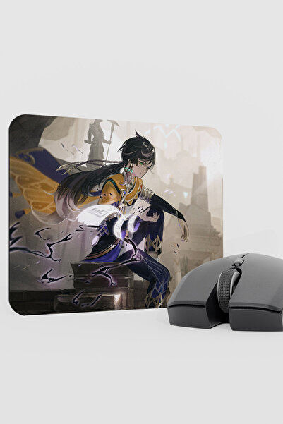 mousepad bastir سيثوس جينشين إمباكت أنيمي جيمر V1 - 22X18 لوحة ماوس للألعاب