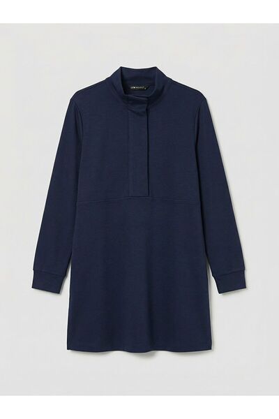 LC Waikiki ياقة مرتفعة متوسطة الطول سترة نسائية ناعمة الملمس