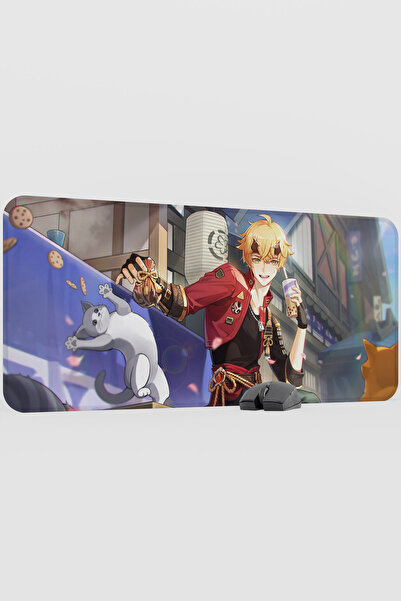 mousepad bastir Thoma Genshin Impact Anime Player V2 - 90X40 XXL Gaming Mouse...