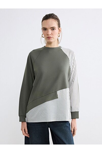 LC Waikiki Crew Neck Striped Women's Sweatshirt Tunic