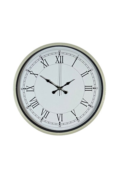 ForWhat Ceas de perete decorativ crem de 36 cm pentru birou, acasă, cadou