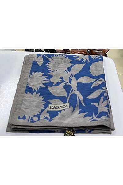 Karaca Floral pattern natural fiber scarf