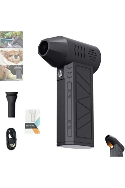 Generic منفاخ هواء لاسلكي قوي محمول باليد مزود بإضاءة LED