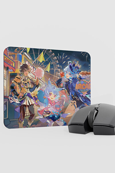 mousepad bastir سيثوس جينشين إمباكت أنيمي جيمر V5 - 22X18 لوحة ماوس للألعاب