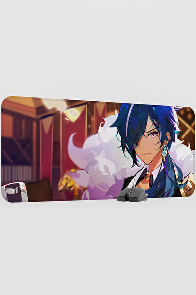 mousepad bastir Kaeya Genshin Impact Anime Player V4 - 90x40 XXL لوحة ماوس لل...