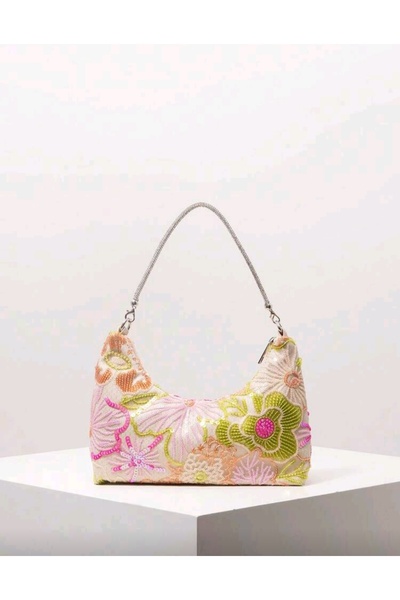 DERMO El Yapımı Görünümlü Nakışlı & Payetli Omuz Çantası - Vintage Stil