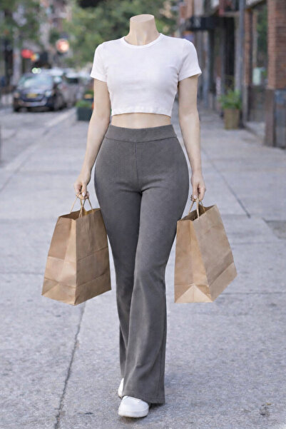 belpa Women's Flared F Corded Fabric High Waist t Shaping / Sculpting Legging...