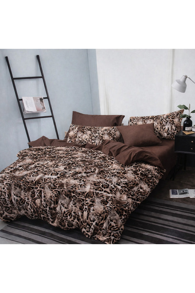 Casa Pucioasa Finet Bed Linen 6 Pieces, Double Bed Set, Animal Print 200x230cm