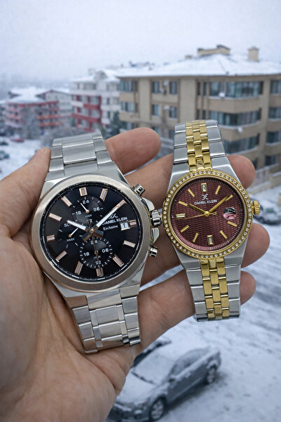 Daniel Klein HEDİYELİK ÇELİK KORDON KADIN ERKEK KOL SAATİ SEVGİLİ SAATİ ÇİFT ...