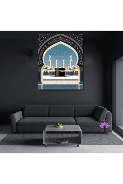 LİLYHOBBYLAND Sayılarla Boyama Seti Kasnağa Gerili İslami Eserler 40x50 cm: Kabe