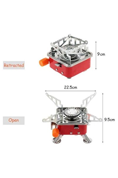 Generic موقد غاز محمول للتخييم من سولفار - موقد بوتان خفيف الوزن يُحمل على ال...
