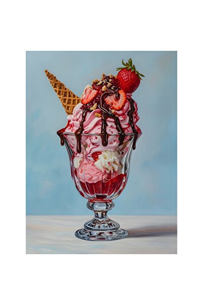 Generic (Unbranded) Tablou pe pânză cu înghețată decadentă 40x60 cm