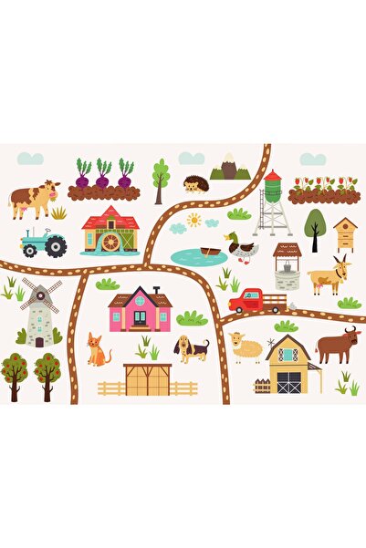 Generic (Unbranded) Tablou camera copil print pe canvas " Village " N_thp_LV ...