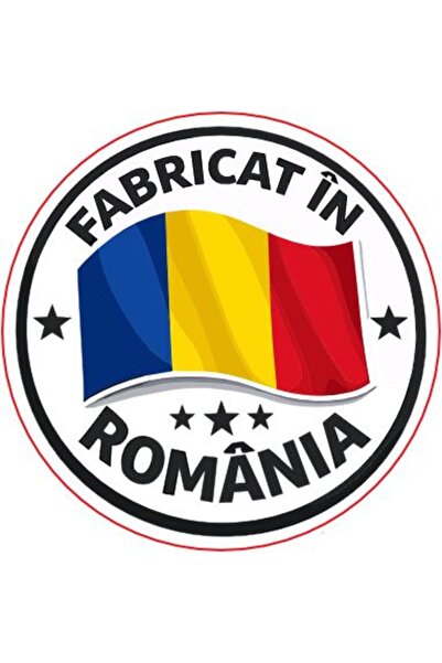 Generic (Unbranded) 500 de autocolante impermeabile "Fabricat în România", 7 cm