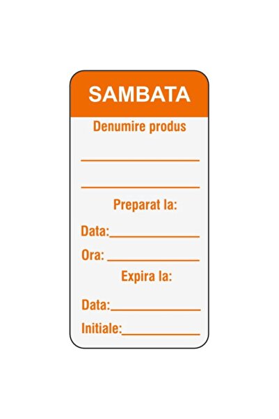 OEM Set de 500 etichete PVC "SAMBATA" HACCP 3x6 cm