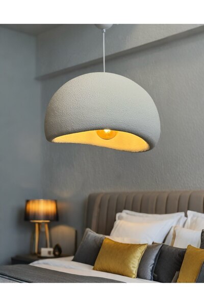 ışıksan aydınlatma Petra Modern Loft Stil Kaya Görünümlü Beyaz Sertleştirilmi...