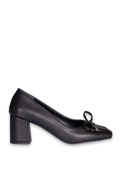 SOLMAZ Solly Cpç019 Black Heeled Women's Shoes