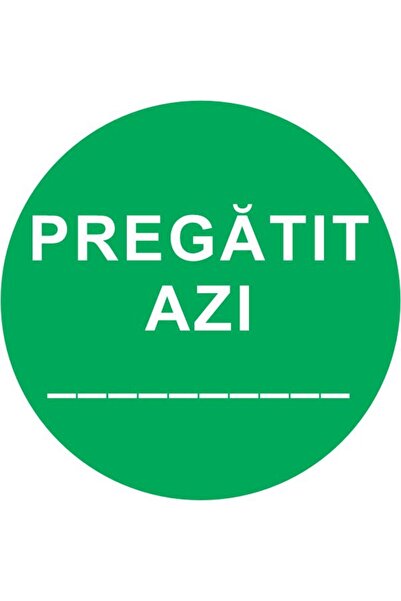 OEM 500 Etichete Rotunde Verzi 'Preparat Azi' pentru Siguranța Alimentară