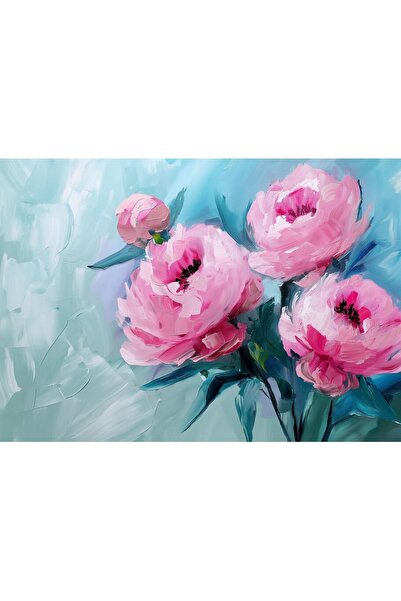 Generic (Unbranded) Tablou pe pânză floral maximalist 60x40 cm