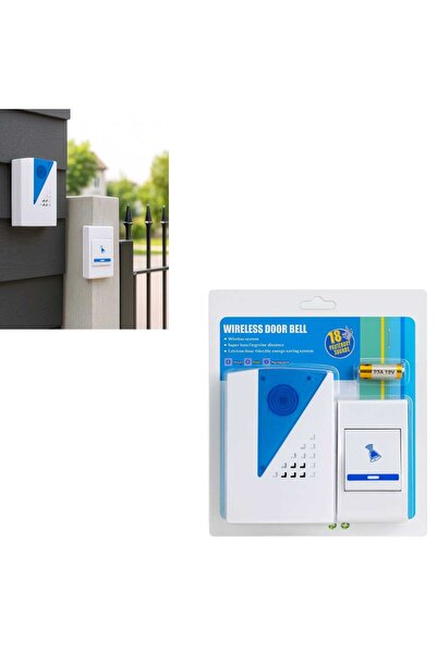 Issa Wireless Doorbell 10x7cm with 18 Polyphonic Sounds, Battery Included, Lo...