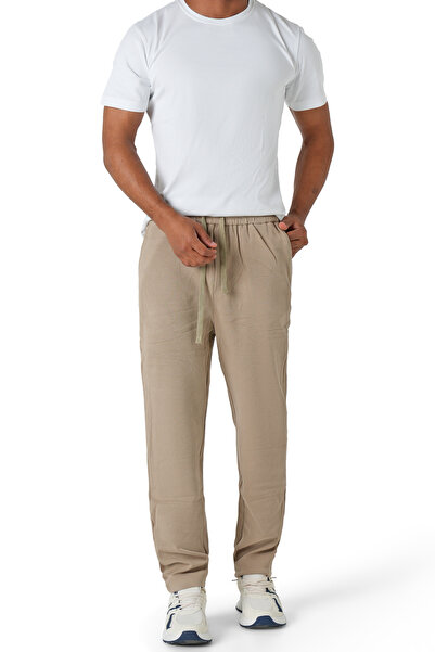 SilverStone بنطلون رجالي خصر مطاطي مريح يومي ارجل واسعة