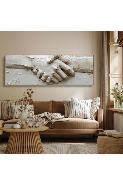 woodhomeworks Tek Parça Gerçek Ahşap Yatay Panorama Çerçeveli Tablo moda tasarım