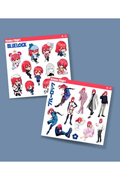 MiniThingsArt Chigiri-Blue Lock-Hyoma Chigiri-BlueLock-parlak kağıt -2li stic...