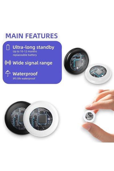 Niru Dispozitiv Anti Pierdere ProTag™ - Localizator GPS Inteligent Apple Find My iPhone, Negru