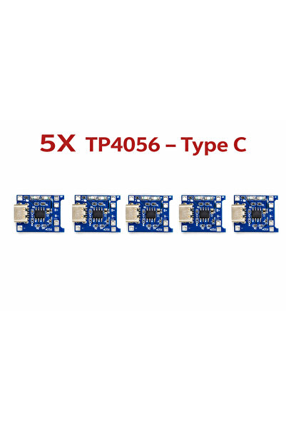 Devremarkt 5 Adet TP4056 Protection Type C Korumalı Lityum Lion Pil Şarj Devr...