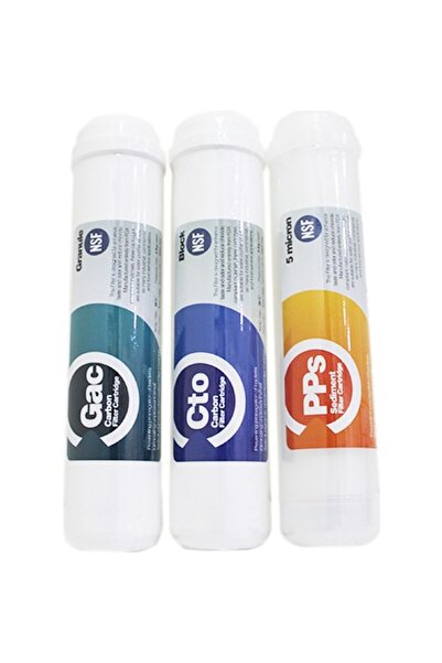 SULOOK Ravent ve Kapalı Kasa Cihazları için Su Arıtma 3'lü Set Filtre
