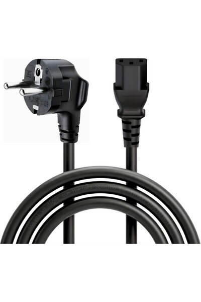 Spasibo Power Kablosu 1.5 Metre Siyah - Masaüstü Bilgisayar, Monitör ve Yazıc...