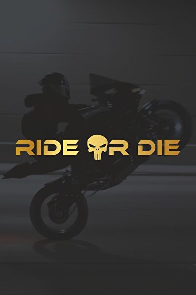 Turuncu Sticker Ride or Die (Punisher) Sticker Label 20X3 cm – Vehicle – Moto...