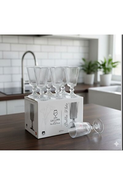 Paşabahçe La Cuppa Dublin Flute – 6’lı Premium Kahve Yanı Bardak Seti