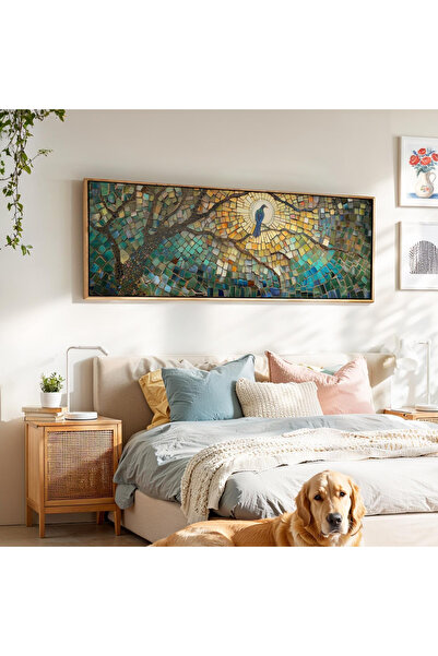 woodhomeworks Tek Parça Gerçek Ahşap Yatay Panorama Çerçeveli Tablo yüzyıl or...